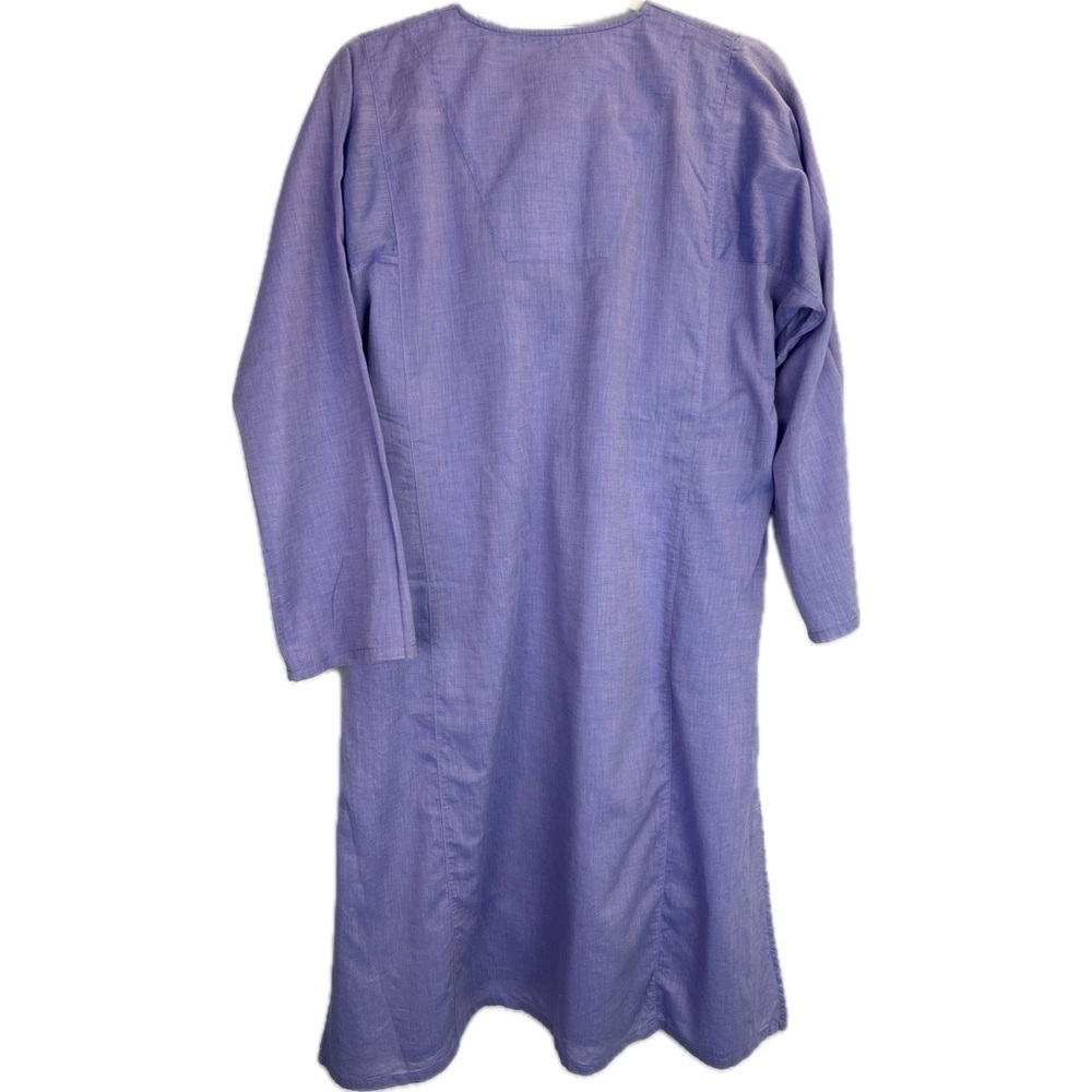 Crabtree & Evelyn Lightweight Violet Tunic Long Shirt or Sleep Shirt - Picture 3 of 11
